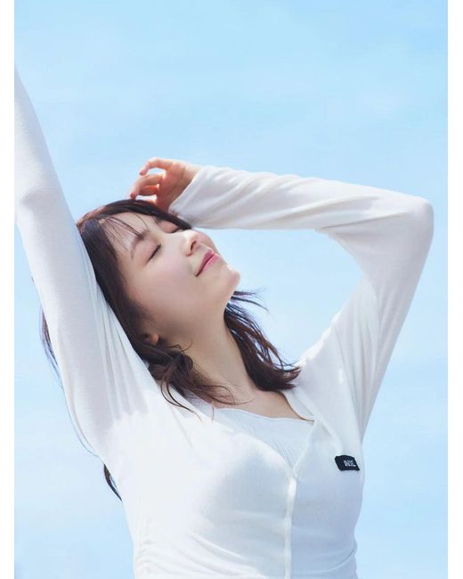 SNIDEL White Lacoste Camisole Knit Pullover