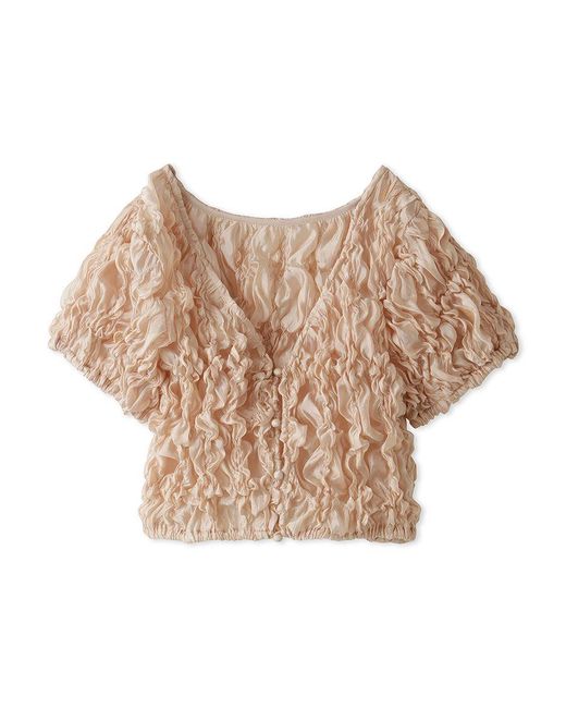 SNIDEL Natural Random Shirring Pullover