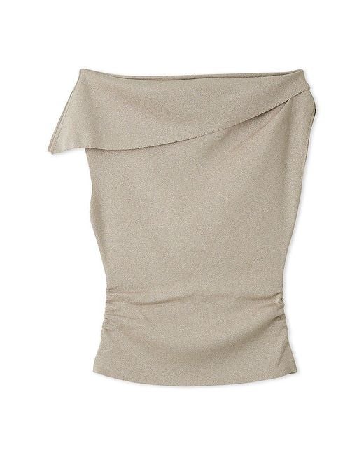 SNIDEL Black Asymmetrical Knit Pullover