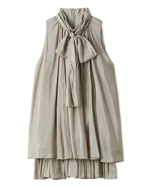 SNIDEL Blue Gathered Sleeveless Blouse Set