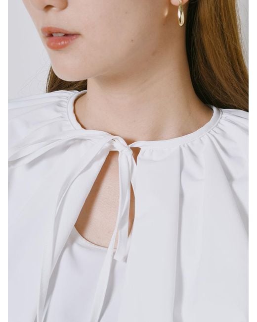 SNIDEL Purple Decollete Open Blouse