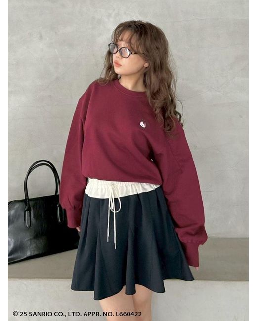 SNIDEL Gray [Hello Kitty] Sweat Pullover