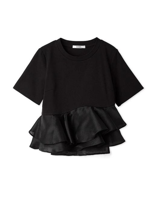 SNIDEL White Peplum Hem Tee