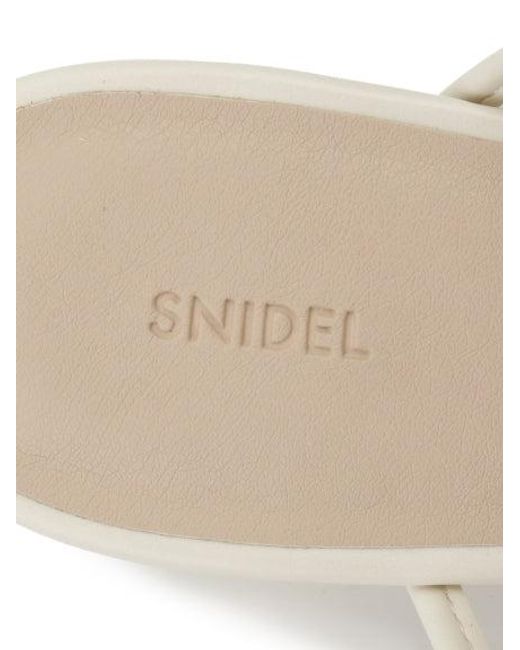 SNIDEL Black Clear Strap Chunky Heeled Mule Sandals