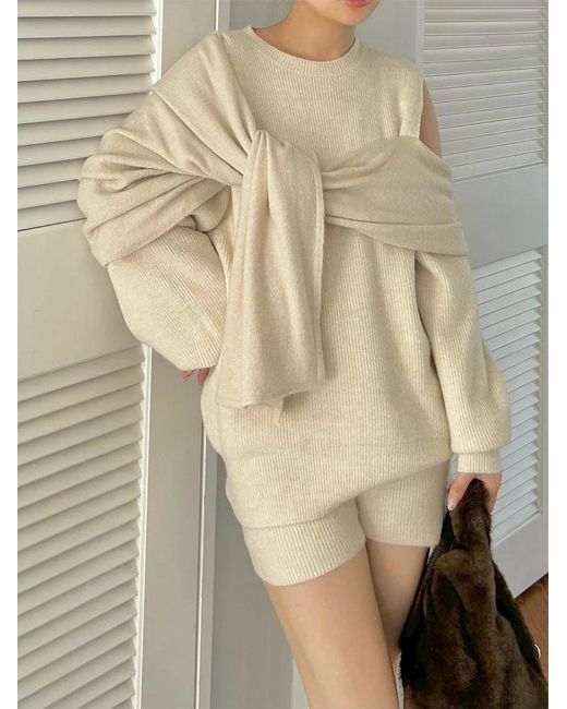 SNIDEL Natural Deformation Knit Pullover
