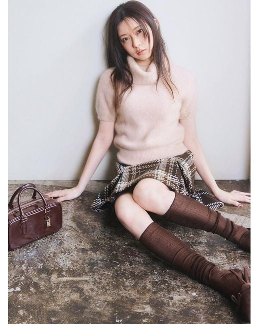 SNIDEL Natural Fox Fur Turtle Pullover