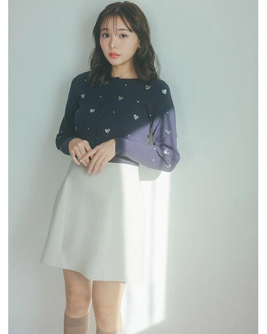 SNIDEL White High Waisted Skort