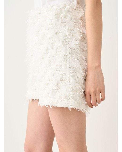 SNIDEL Black Textured Tulle Fringe High Waist Shorts