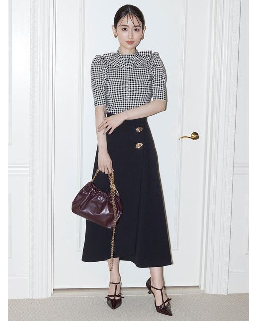 SNIDEL White Wrap-Pleat Skirt