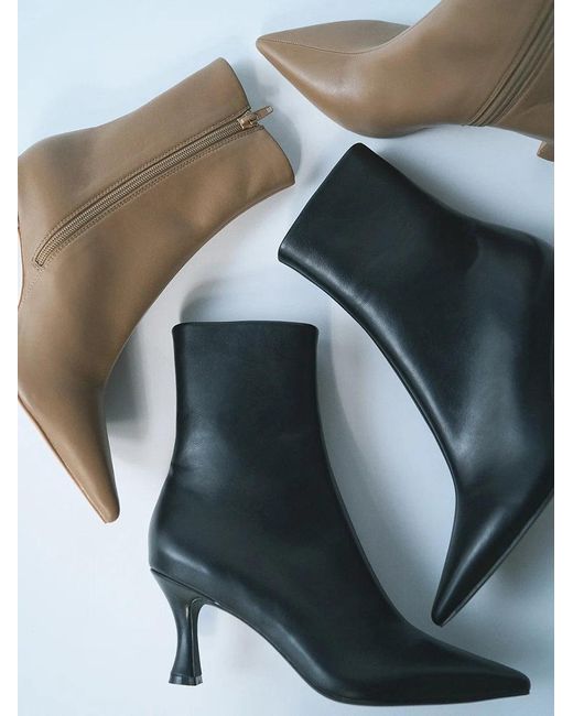 SNIDEL Black Pointed Toe Ankle Boots