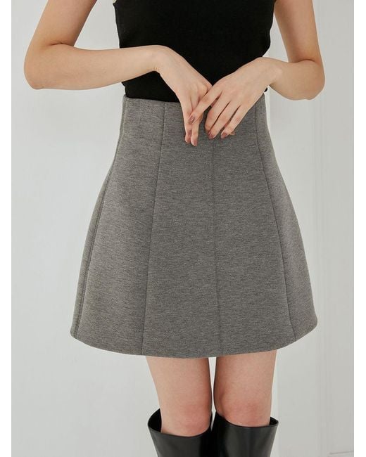 SNIDEL Gray Variety Structure Mini Skirt