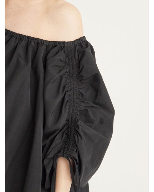 SNIDEL Red Off Shoulder Tunic Blouse