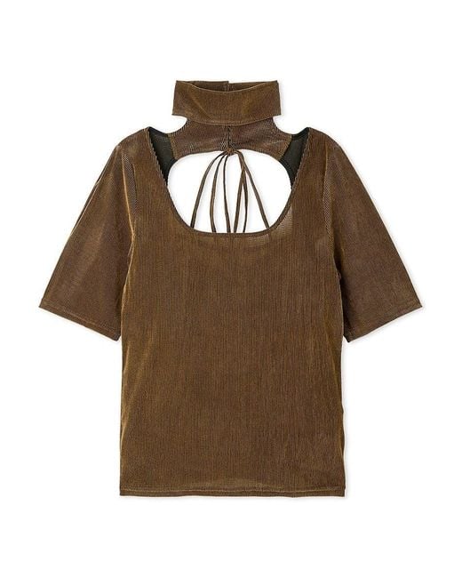 SNIDEL White Flocky Tulle Cut Pullover
