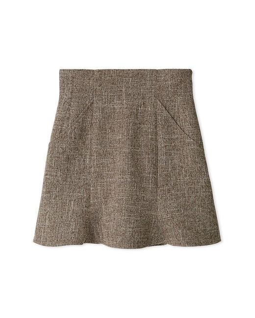 SNIDEL Brown Hem Flared Ska Shorts