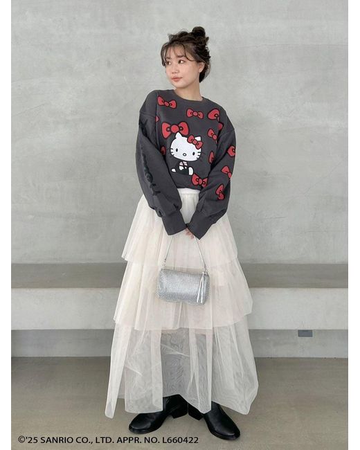 SNIDEL Gray [Hello Kitty] Sweat Pullover