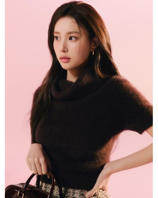 SNIDEL Natural Fox Fur Turtle Pullover