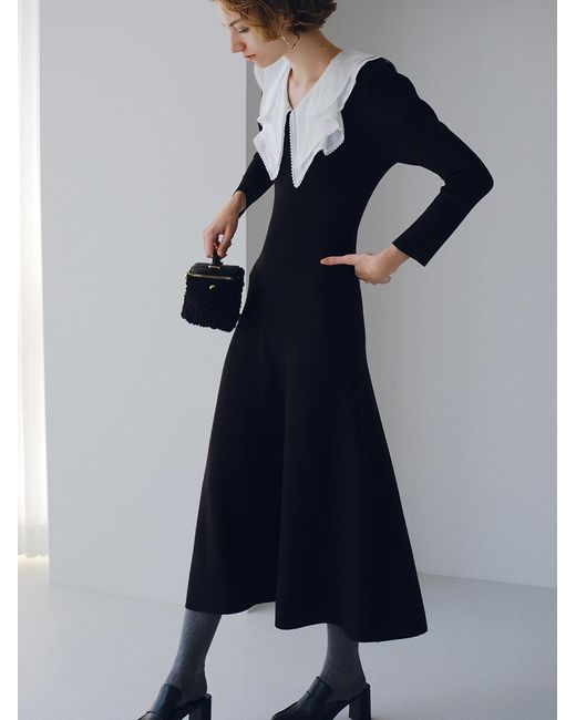 SNIDEL Black Open Back Heel Loafer Sabot