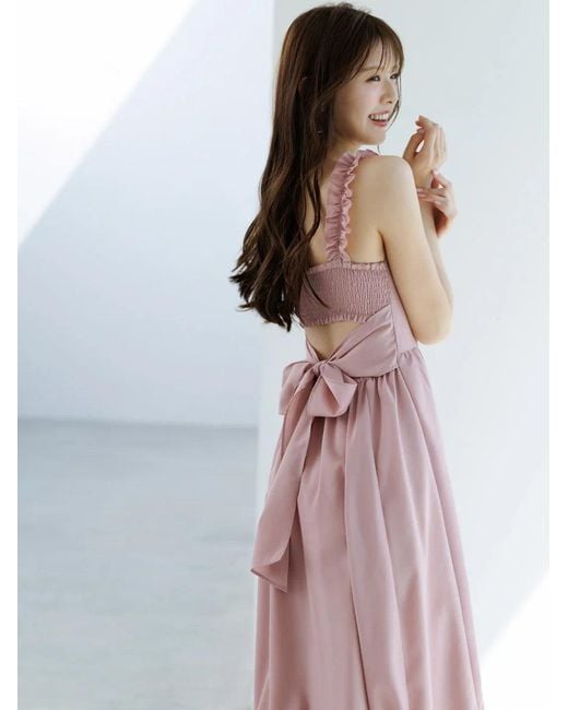 SNIDEL Black Open-Back Designed Dress