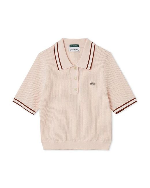 SNIDEL White Lacoste Polo Knit