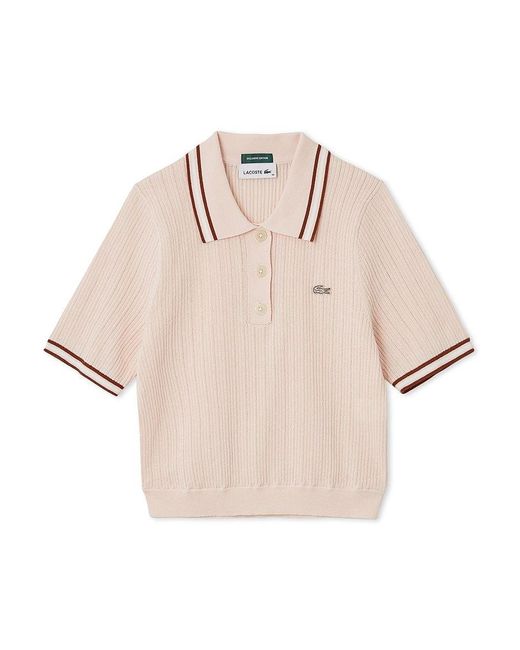 SNIDEL White Lacoste Polo Knit