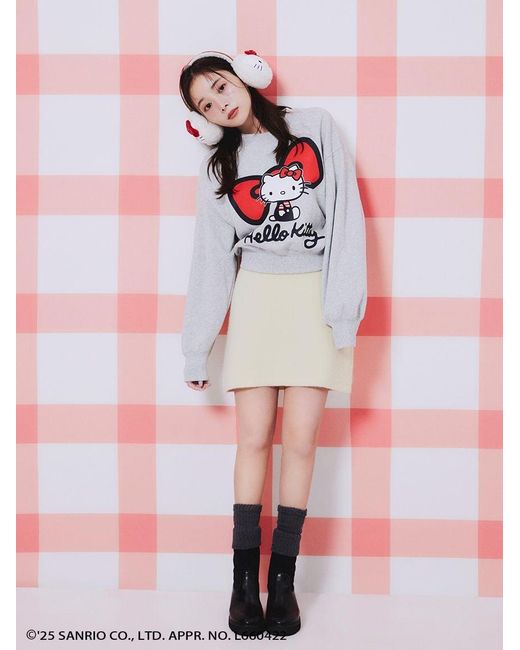 SNIDEL Gray [Hello Kitty] Sweat Pullover
