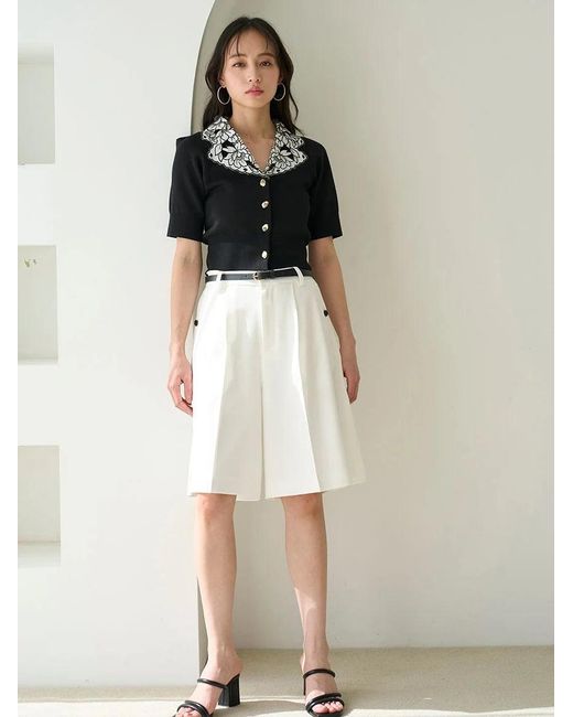 SNIDEL Gray Belted Shorts