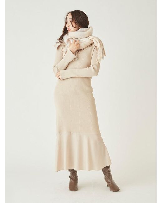 SNIDEL Pink Cashmere Blend Scarf