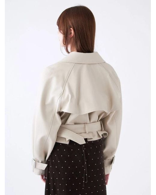 SNIDEL Natural Cropped Trench Jacket