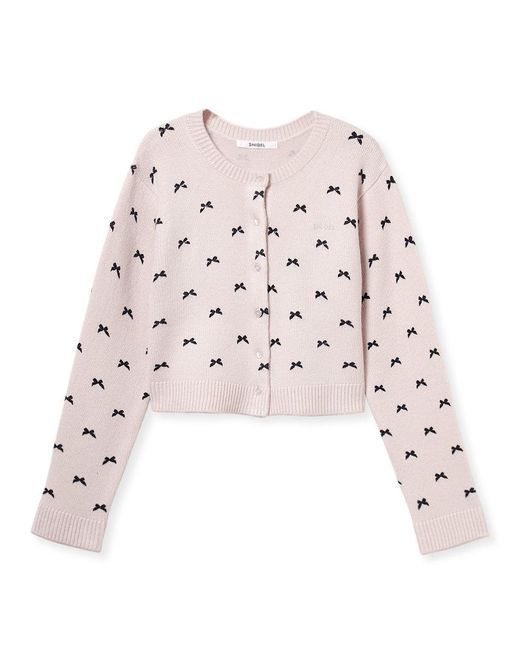 SNIDEL Blue Variety Print Cropped Cardigan