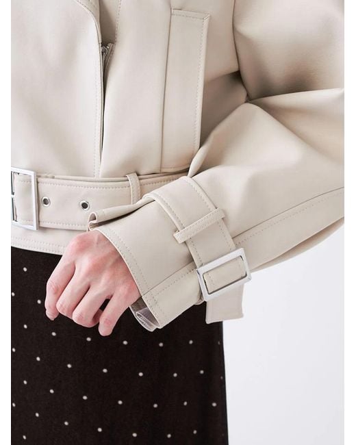 SNIDEL Natural Cropped Trench Jacket