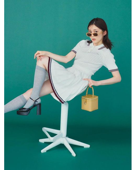 SNIDEL White Lacoste Skirt