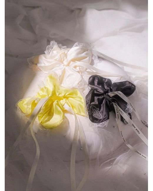 SNIDEL Yellow 【Chacott】Lace Scrunchie