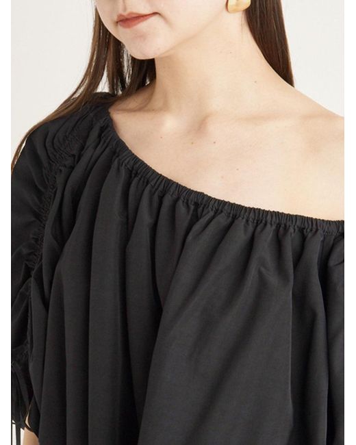 SNIDEL Red Off Shoulder Tunic Blouse
