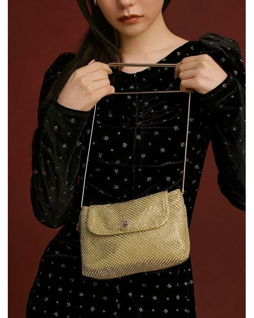 SNIDEL White Jeweled Mini Pouch