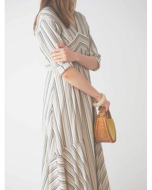 SNIDEL Black Jacquard Stripe Dress