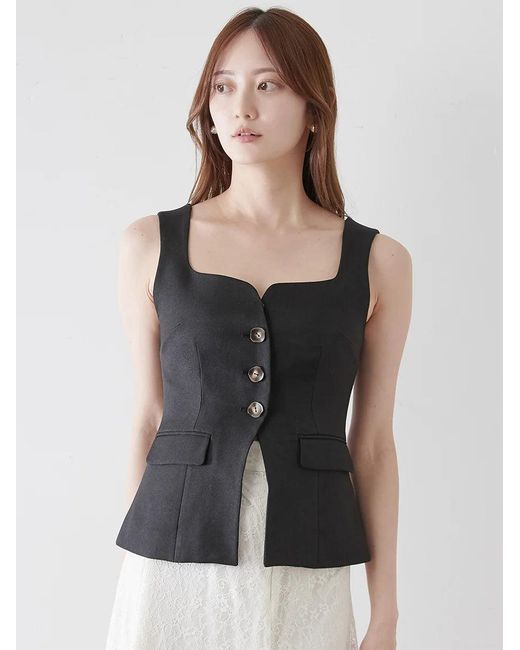 SNIDEL Gray Trendy Buttoned Vest