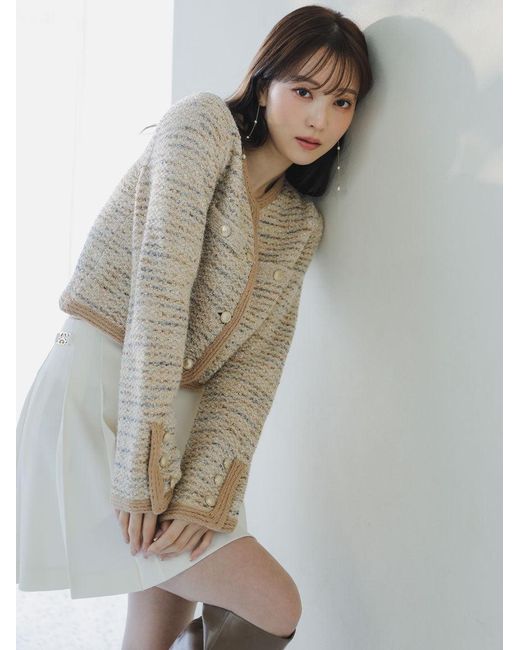 SNIDEL Natural Pleated Mini Skort