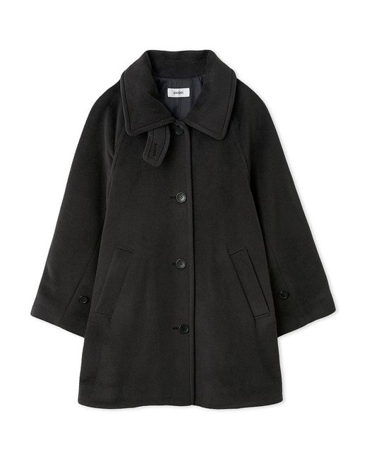 SNIDEL Natural Stand Collar Mid-Length Coat
