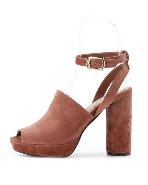 SNIDEL Black Strapped Circle Heeled Sandals