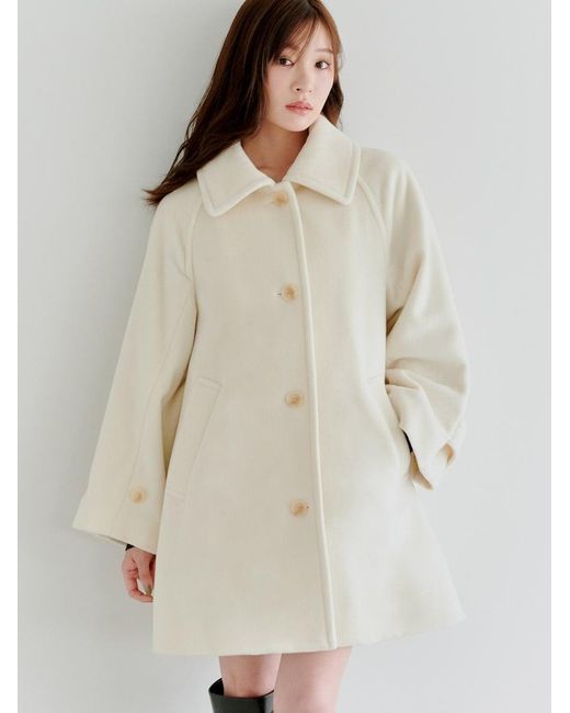 SNIDEL Natural Stand Collar Mid-Length Coat