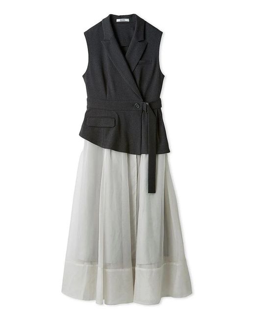SNIDEL Natural Docking Vest Dress