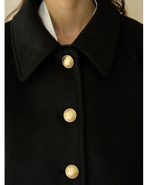 SNIDEL Black Stand Collar Metal Button Jacket