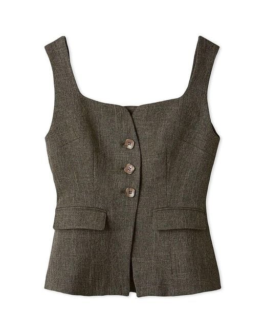 SNIDEL Gray Trendy Buttoned Vest