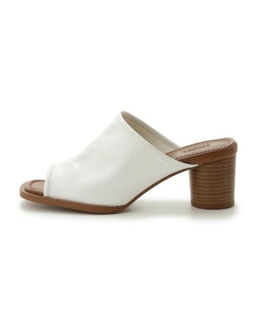 SNIDEL Brown Sabot Open Toe Heeled Sandals