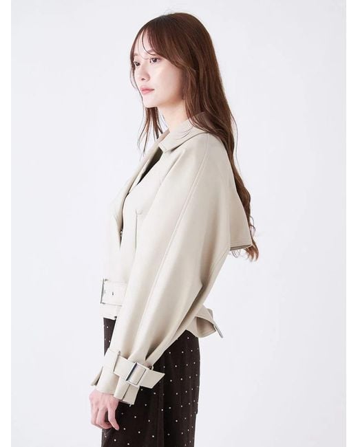 SNIDEL Natural Cropped Trench Jacket