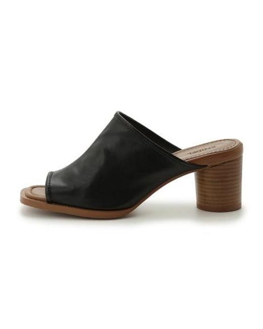 SNIDEL Brown Sabot Open Toe Heeled Sandals