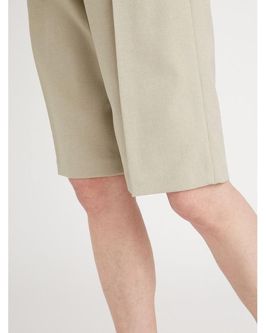 SNIDEL Natural Tuck Slim High Waist Knee Length Shorts