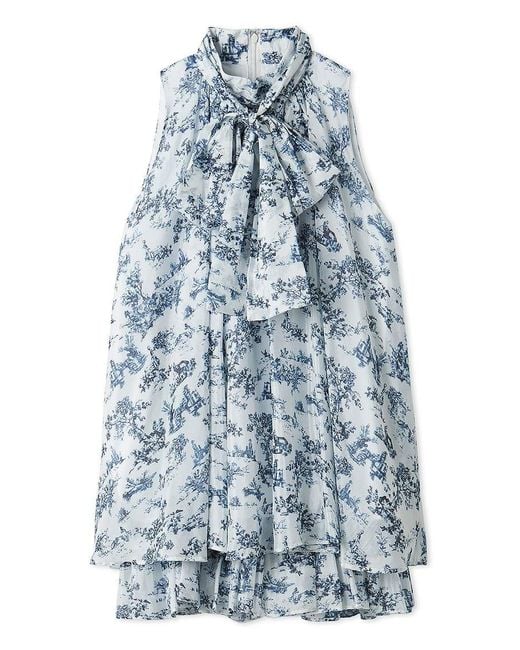 SNIDEL Blue Gathered Sleeveless Blouse Set