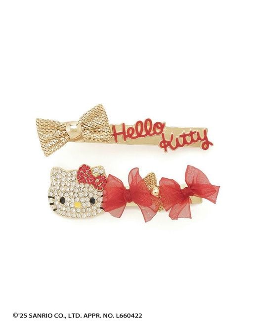 SNIDEL White [Hello Kitty] Hair Pin Set