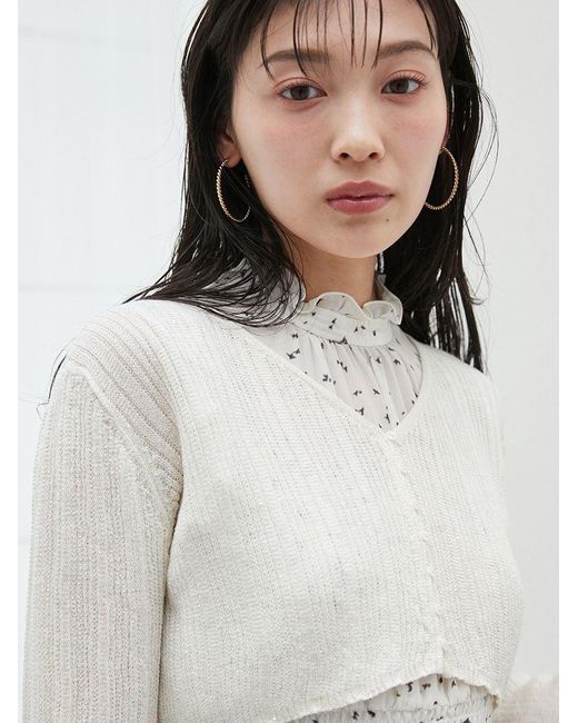SNIDEL Black Ribbed Sheer Cardigan
